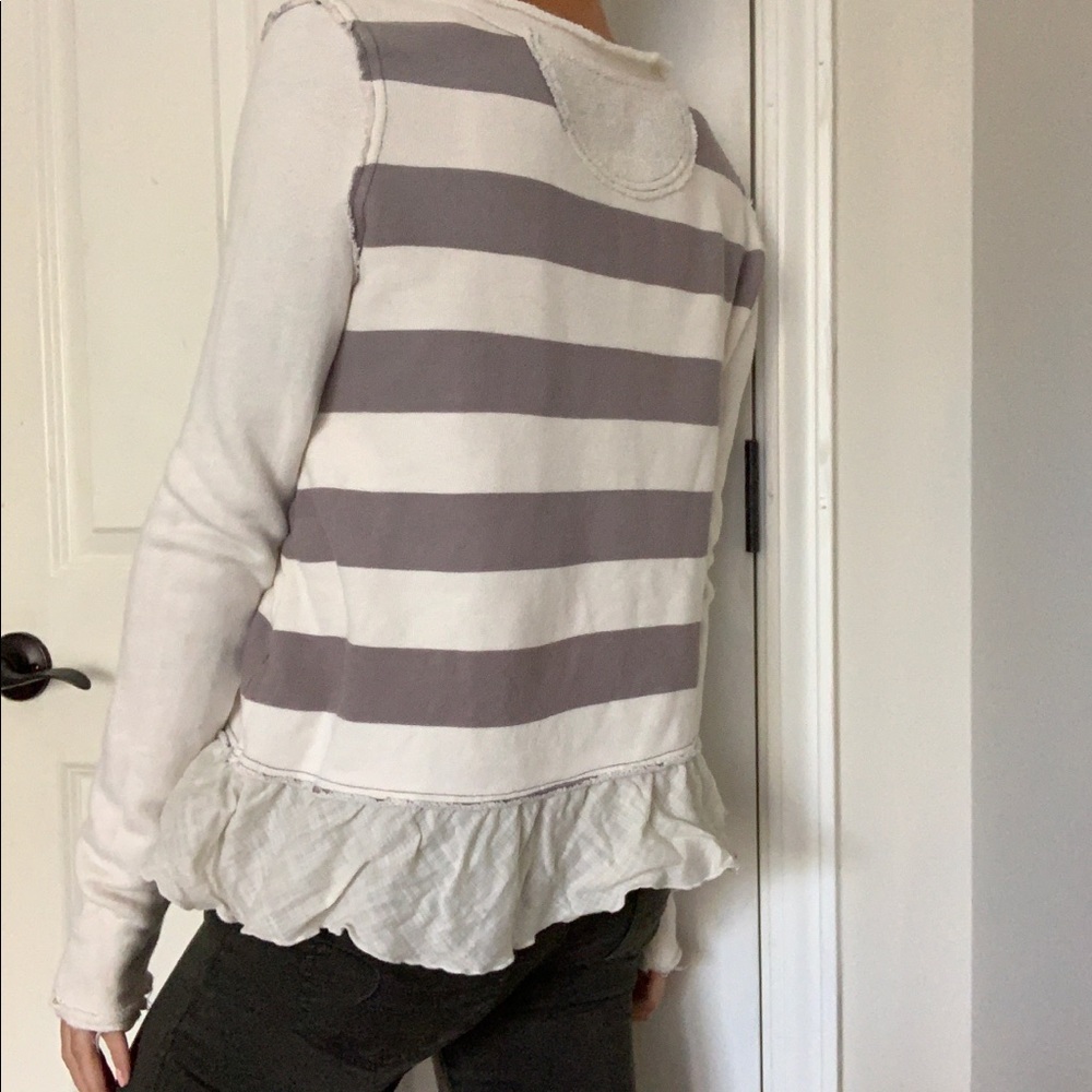 Free People Ruffle Sweatshirt - Picture 2 of 6
